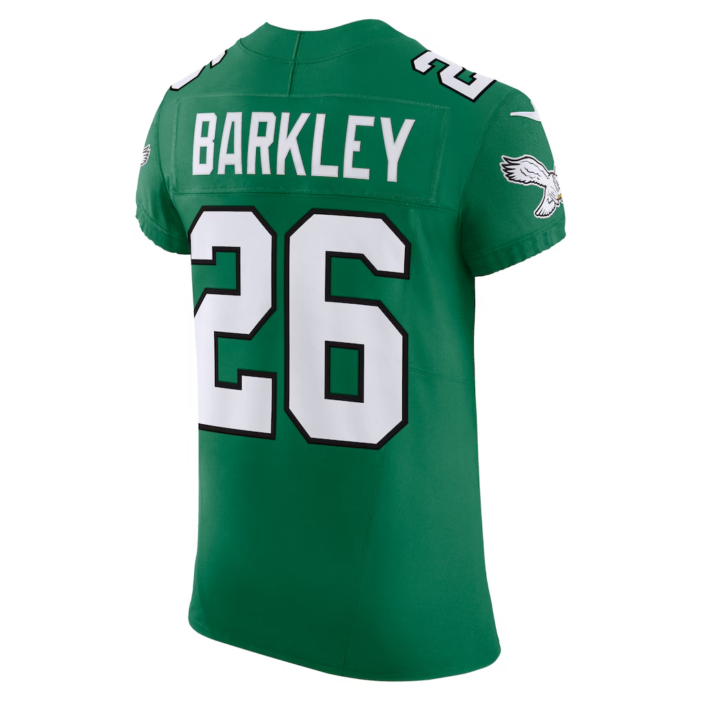Choea P.Eagles #26 Saquon Barkley Kelly Green Alternate Vapor F.U.S.E. Elite Stitched Jerseys