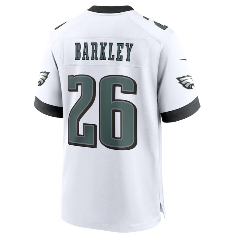Choea P.Eagles #26 Saquon Barkley Midnight White Game Player Jersey Stitched American Stitched Jersey