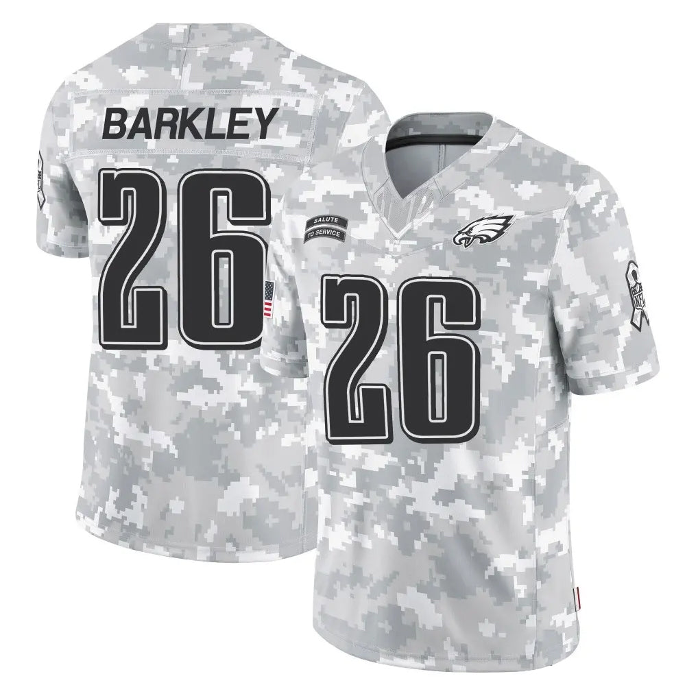 Choea P.Eagles #26 Saquon Barkley Player Arctic Camo Salute to Service Limited Game Stitched Jerseys