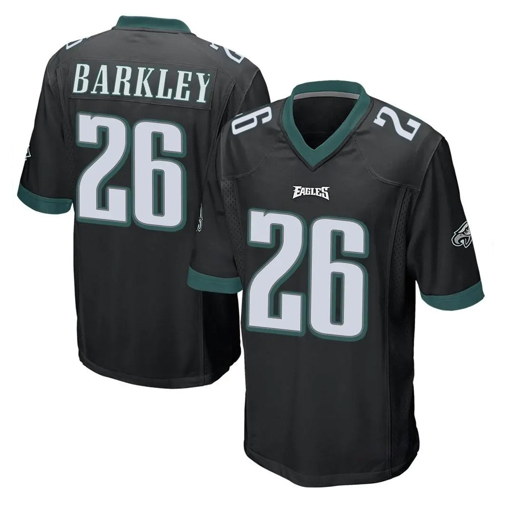 Choea P.Eagles #26 Saquon Barkley Player Black Home Game Stitched Jerseys