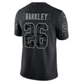 Choea P.Eagles #26 Saquon Barkley Player Black REFLECTIVE Limited Stitched Jerseys