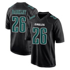 Choea P.Eagles #26 Saquon Barkley Player Carbon Black Fashion Home Game Stitched Jerseys