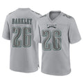 Choea P.Eagles #26 Saquon Barkley Player Gray Atmosphere Fashion Home Game Stitched Jerseys