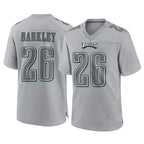 Choea P.Eagles #26 Saquon Barkley Player Gray Atmosphere Fashion Home Game Stitched Jerseys