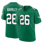 Choea P.Eagles #26 Saquon Barkley Player Green Kelly Alternate Home Game Stitched Jerseys
