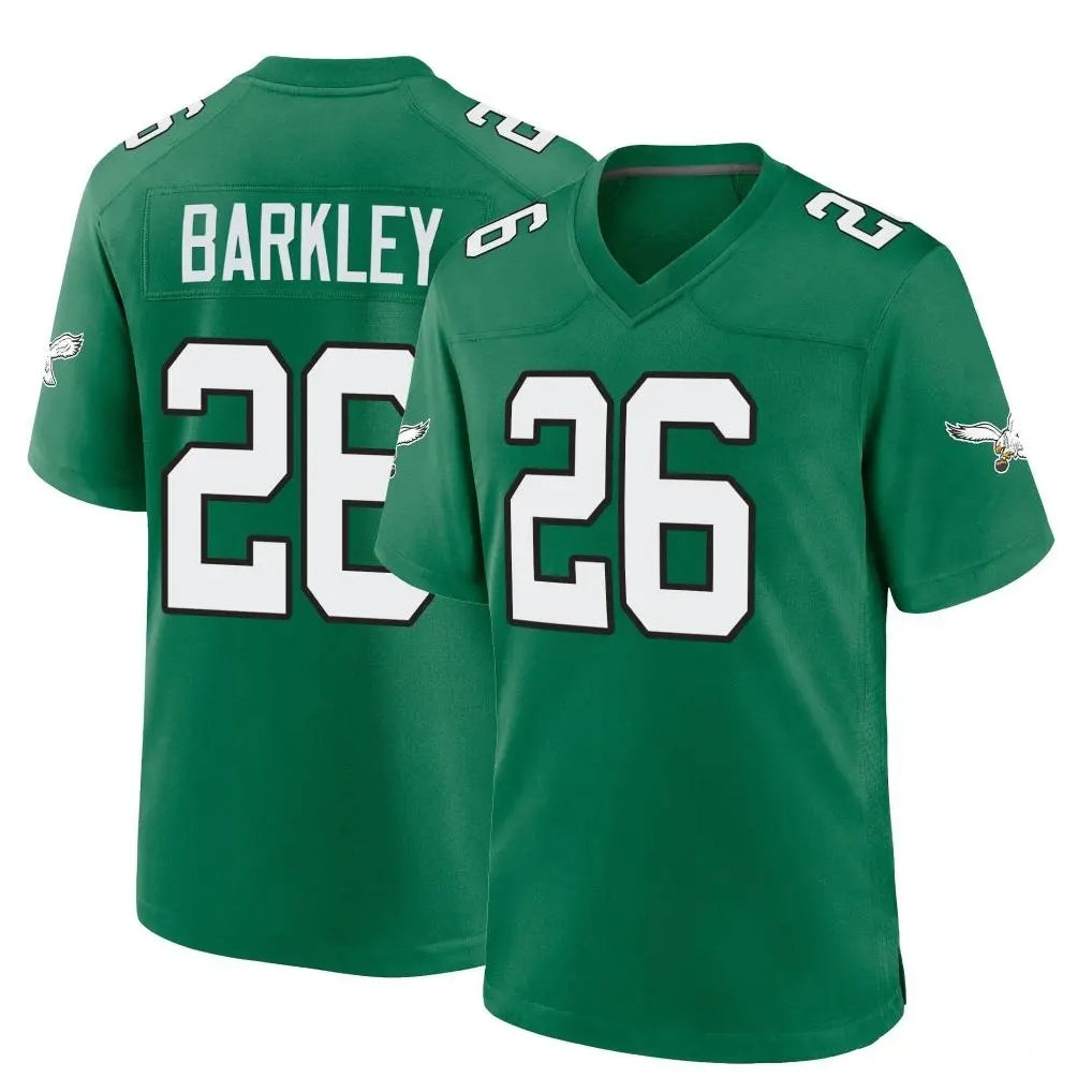 Choea P.Eagles #26 Saquon Barkley Player Green Kelly Alternate Home Game Stitched Jerseys
