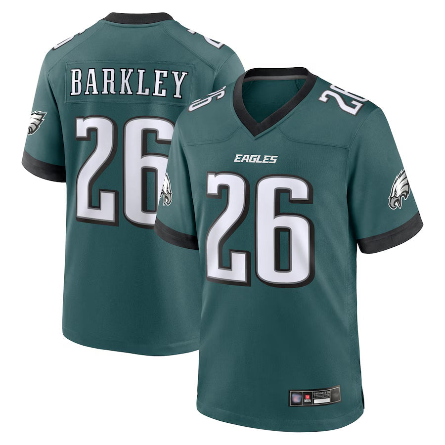 Choea P.Eagles #26 Saquon Barkley Player Midnight Green Game Stitched Jerseys