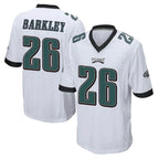 Choea P.Eagles #26 Saquon Barkley Player White Home Game Stitched Jerseys