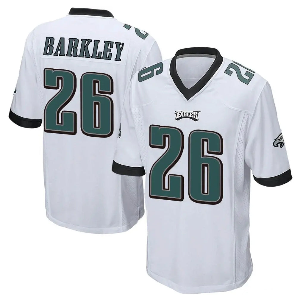 Choea P.Eagles #26 Saquon Barkley Player White Home Game Stitched Jerseys