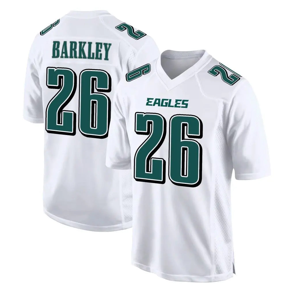 Choea P.Eagles #26 Saquon Barkley Player White Tundra Fashion Home Game Stitched Jerseys