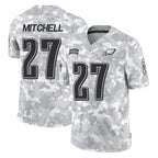Choea P.Eagles #27 Quinyon Mitchell Player Arctic Camo Salute to Service Limited Game Stitched Jerseys