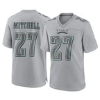 Choea P.Eagles #27 Quinyon Mitchell Player Gray Atmosphere Fashion Home Game Stitched Jerseys