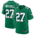 Choea P.Eagles #27 Quinyon Mitchell Player Kelly Green Replica Game Stitched Jerseys
