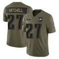Choea P.Eagles #27 Quinyon Mitchell Player Olive 2025 Salute To Service Limited Stitched Jerseys