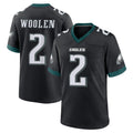 Choea P.Eagles #2 Riq Woolen Player Black Game Home Stitched Jerseys