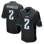 Choea P.Eagles #2 Riq Woolen Player Black Home Game Stitched Jerseys