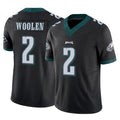 Choea P.Eagles #2 Riq Woolen Player Black Limited Vapor F.U.S.E. Home Game Stitched Jerseys