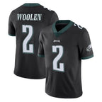 Choea P.Eagles #2 Riq Woolen Player Black Limited Vapor Untouchable Home Game Stitched Jerseys