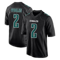 Choea P.Eagles #2 Riq Woolen Player Carbon Black Fashion Home Game Stitched Jerseys