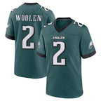 Choea P.Eagles #2 Riq Woolen Player Green Home Game Stitched Jerseys