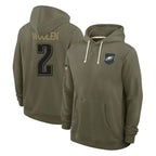 Choea P.Eagles #2 Riq Woolen Player Olive Salute to Service Pullover Hoodies Limited Stitched Jerseys