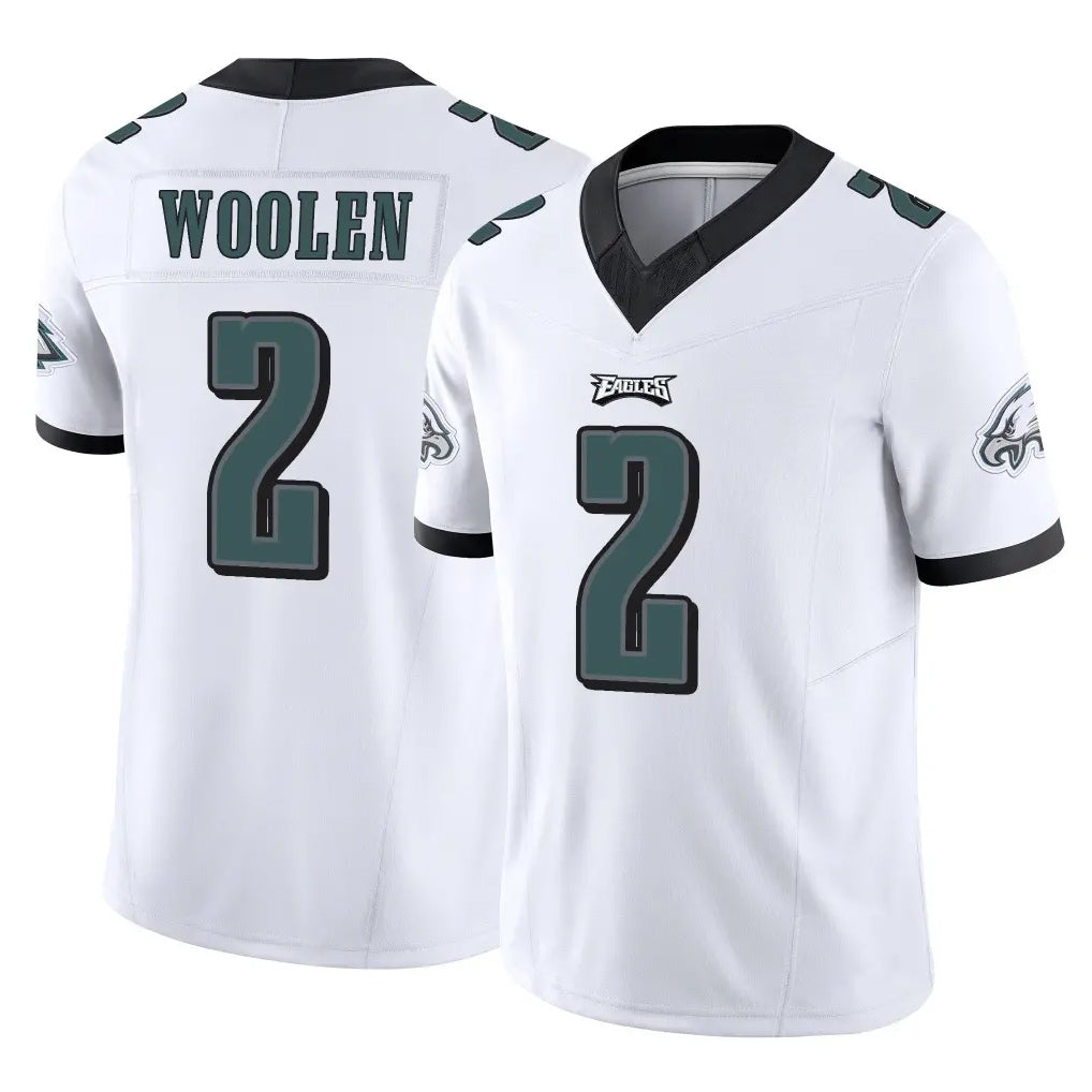 Choea P.Eagles #2 Riq Woolen Player White Limited Vapor F.U.S.E. Home Game Stitched Jerseys