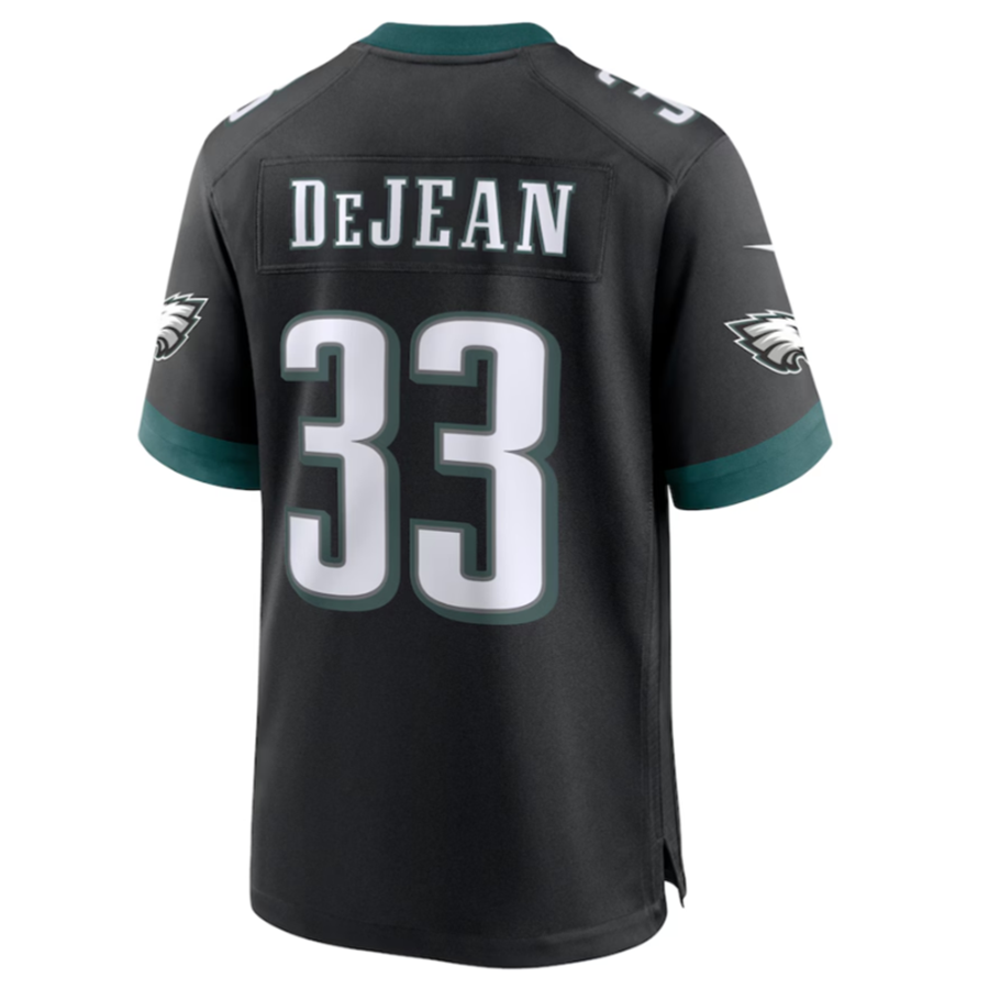 Choea P.Eagles #33 Cooper DeJean Black 2024 Draft Alternate Player Game Jersey Stitched American Stitched Jersey