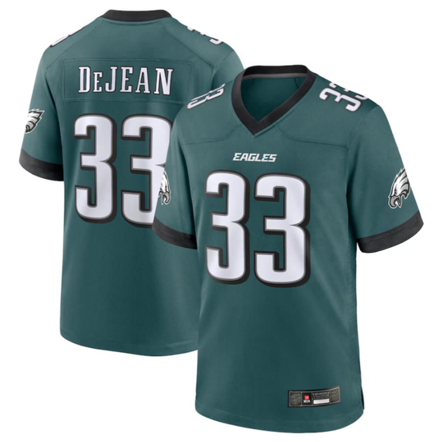 Choea P.Eagles #33 Cooper DeJean Green 2024 Draft Alternate Player Game Stitched American Stitched Jerseys