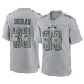 Choea P.Eagles #33 Cooper DeJean Player Gray Atmosphere Fashion Home Game Stitched Jerseys