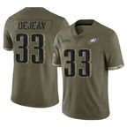 Choea P.Eagles #33 Cooper DeJean Player Olive Salute To Service Limited Stitched Jerseys