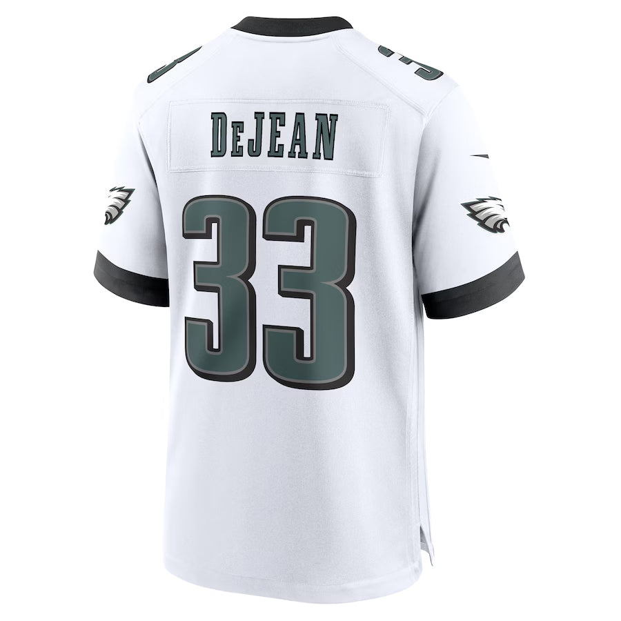 Choea P.Eagles #33 Cooper DeJean Player White Home Game Stitched Jerseys