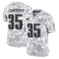 Choea P.Eagles #35 Michael Carter II Player Arctic Camo Salute to Service Limited Game Stitched Jerseys