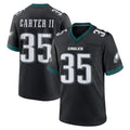 Choea P.Eagles #35 Michael Carter II Player Black Game Home Stitched Jerseys