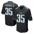 Choea P.Eagles #35 Michael Carter II Player Black Home Game Stitched Jerseys