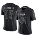 Choea P.Eagles #35 Michael Carter II Player Black Reflective Limited Home Game Stitched Jerseys