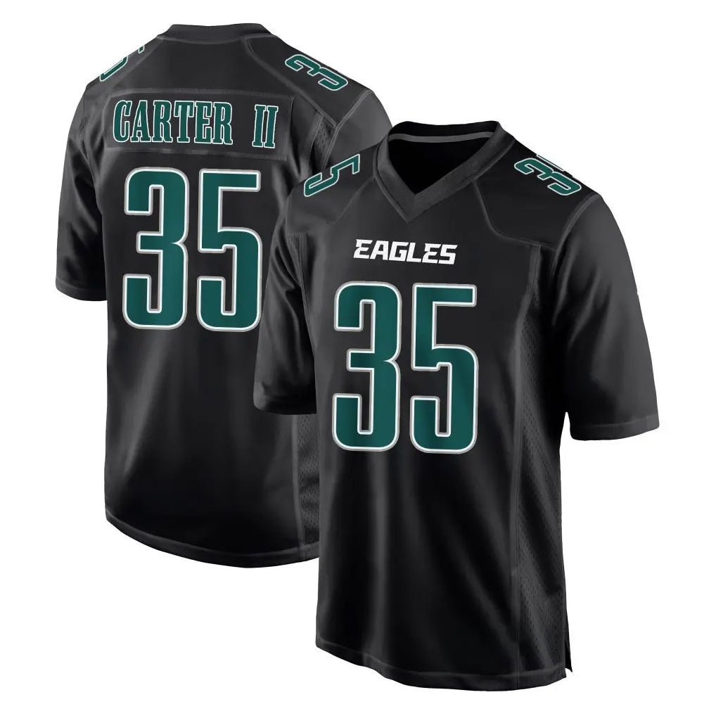 Choea P.Eagles #35 Michael Carter II Player Carbon Black Fashion Home Game Stitched Jerseys