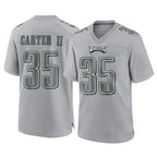 Choea P.Eagles #35 Michael Carter II Player Gray Atmosphere Fashion Home Game Stitched Jerseys