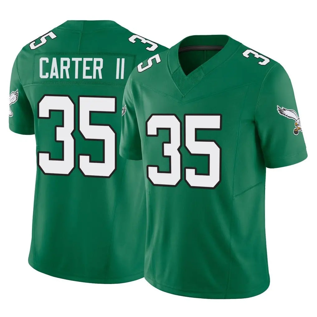 Choea P.Eagles #35 Michael Carter II Player Green Kelly Alternate Vapor F.U.S.E. Home Game Stitched Jerseys