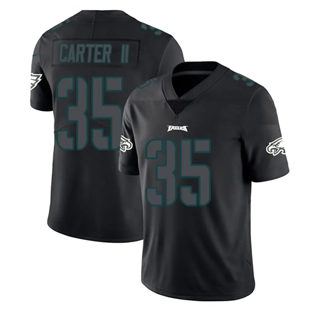 Choea P.Eagles #35 Michael Carter II Player Limited Black Impact Home Game Stitched Jerseys