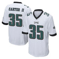 Choea P.Eagles #35 Michael Carter II Player White Home Game Stitched Jerseys