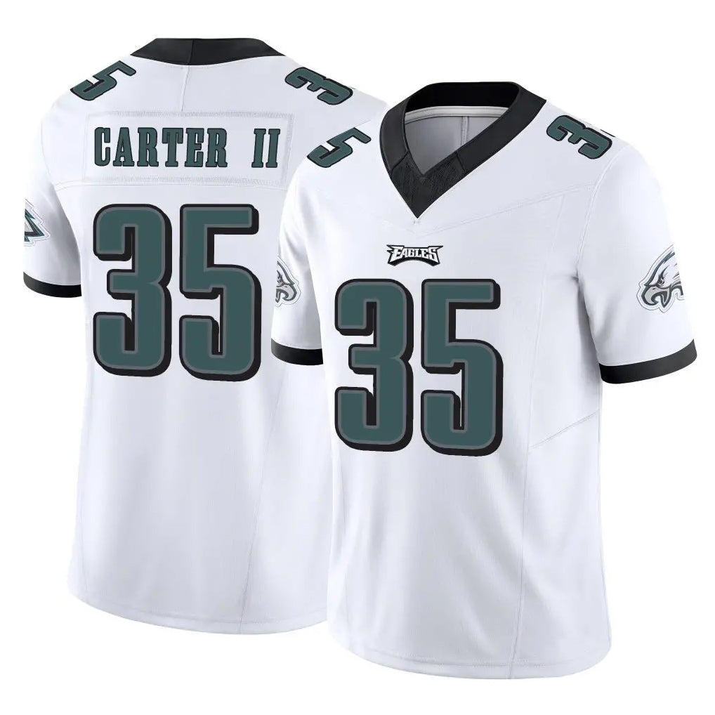 Choea P.Eagles #35 Michael Carter II Player White Limited Vapor F.U.S.E. Home Game Stitched Jerseys