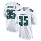Choea P.Eagles #35 Michael Carter II Player White Tundra Fashion Home Game Stitched Jerseys