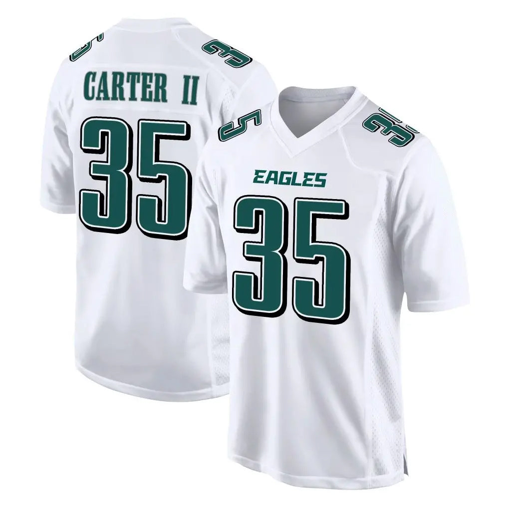 Choea P.Eagles #35 Michael Carter II Player White Tundra Fashion Home Game Stitched Jerseys