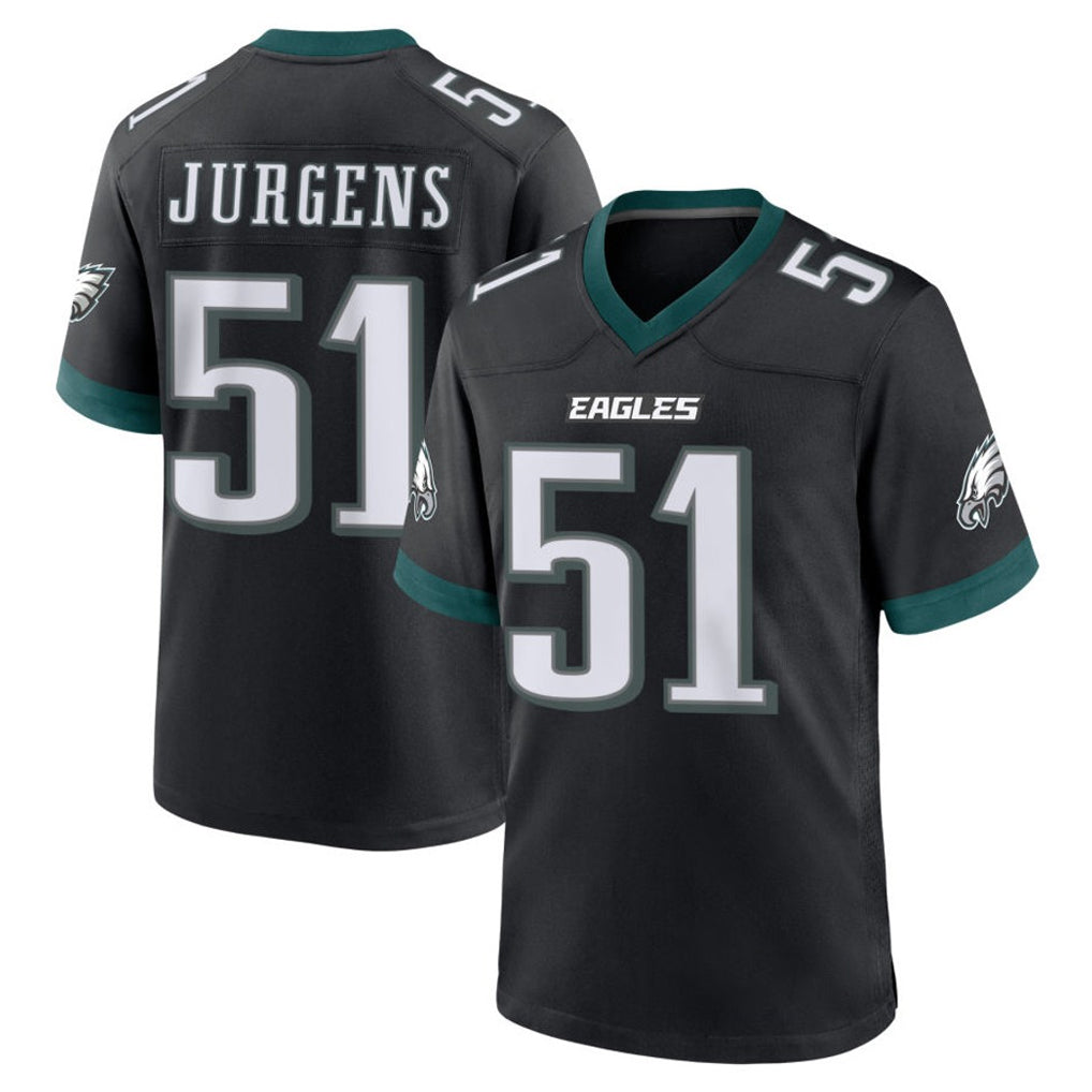 Choea P.Eagles #51 Cam Jurgens Player Black Game Home Stitched Jerseys