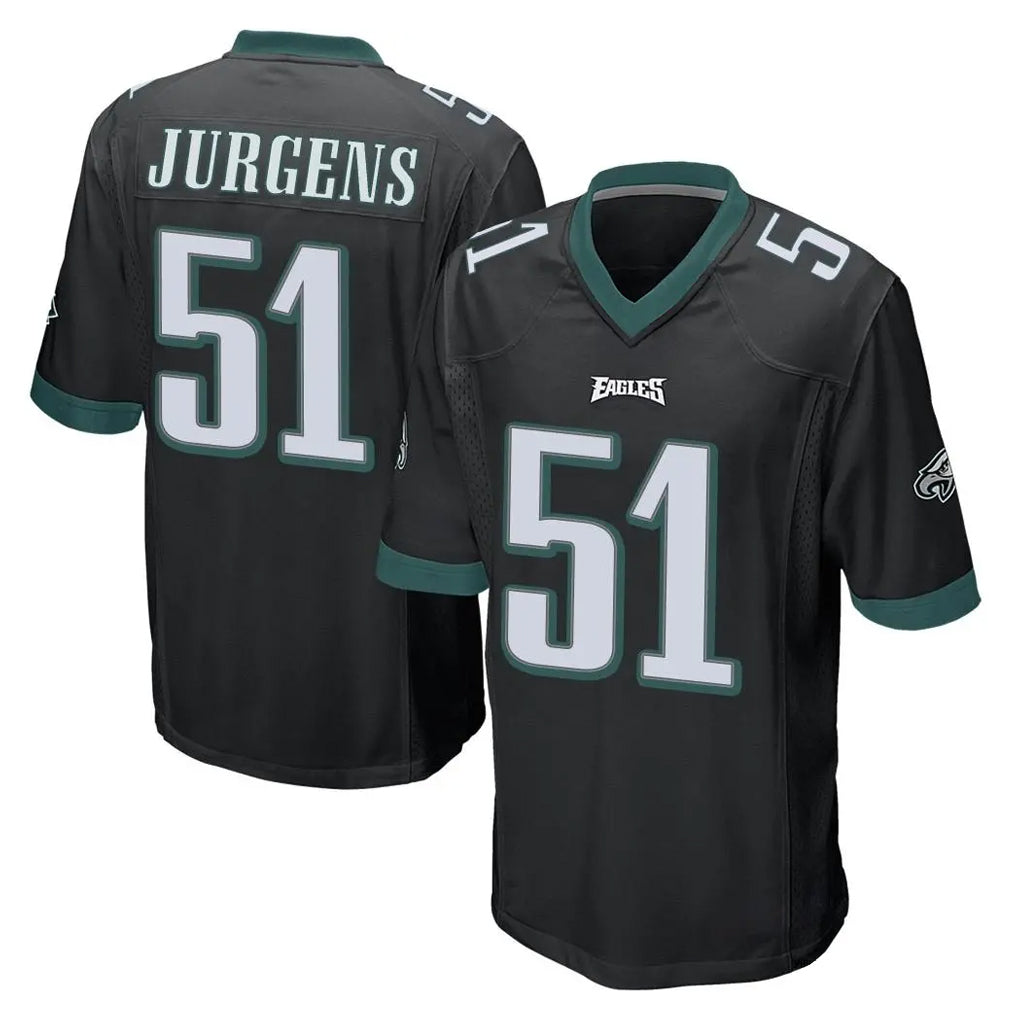 Choea P.Eagles #51 Cam Jurgens Player Black Home Game Stitched Jerseys