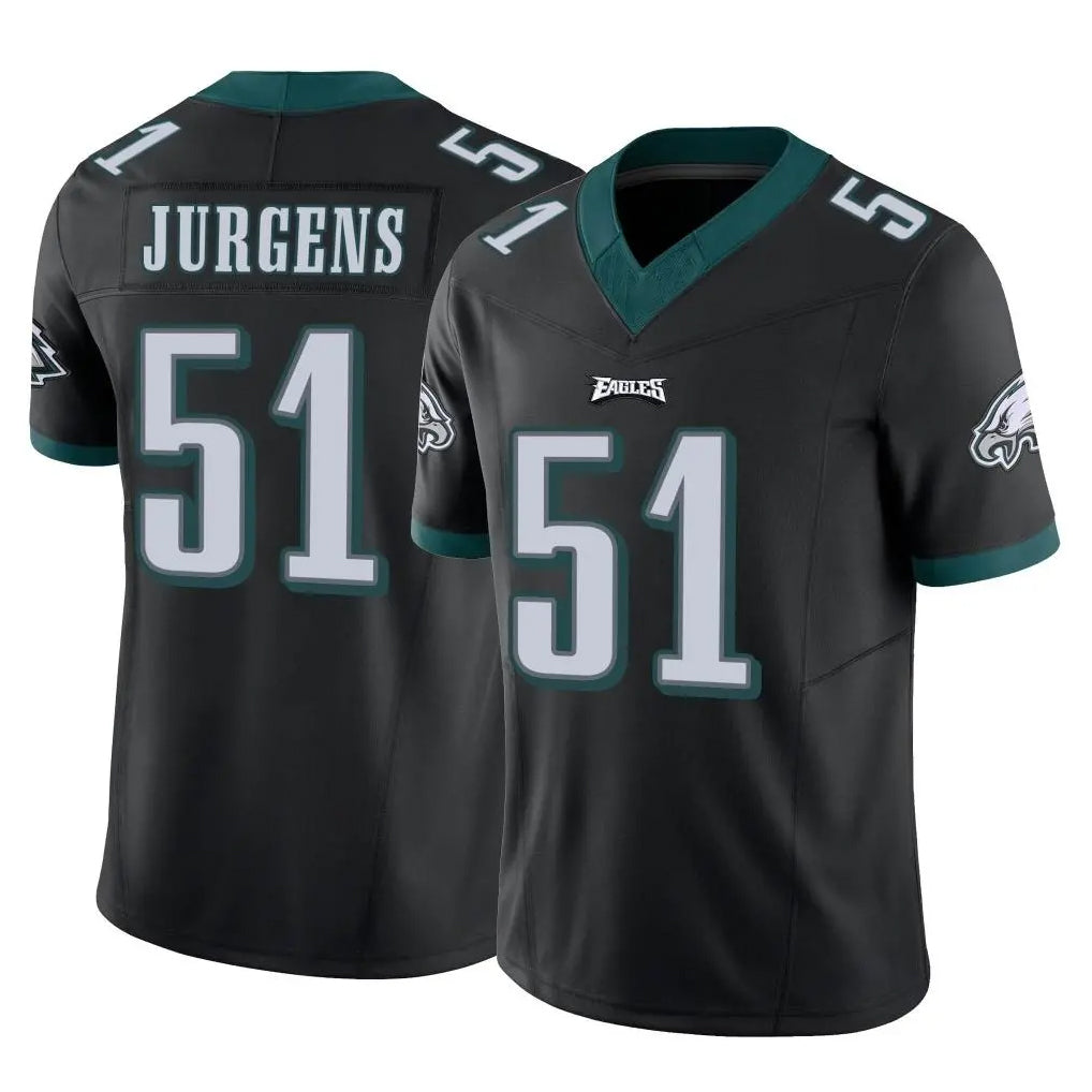 Choea P.Eagles #51 Cam Jurgens Player Black Limited Vapor F.U.S.E. Home Game Stitched Jerseys