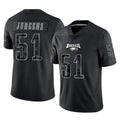 Choea P.Eagles #51 Cam Jurgens Player Black Reflective Limited Home Game Stitched Jerseys