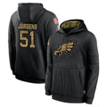 Choea P.Eagles #51 Cam Jurgens Player Black Salute to Service Hoodies Limited Game Stitched Jerseys