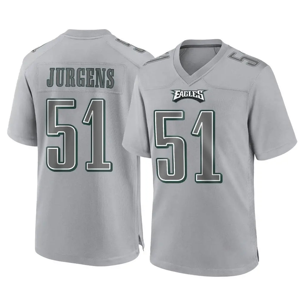 Choea P.Eagles #51 Cam Jurgens Player Gray Atmosphere Fashion Home Game Stitched Jerseys
