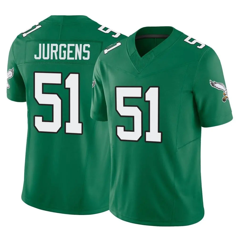Choea P.Eagles #51 Cam Jurgens Player Green Kelly Alternate Vapor F.U.S.E. Home Game Stitched Jerseys